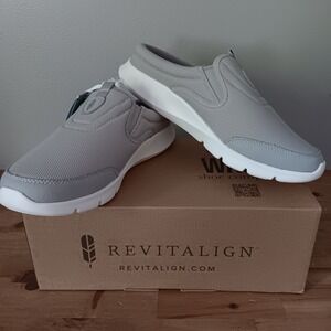 Revitalign Harper Mules Women 11B Grey New Full Contact Comfort Slip On Sneakers